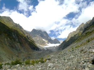 alpejska dolina w Swanetii, Gruzja