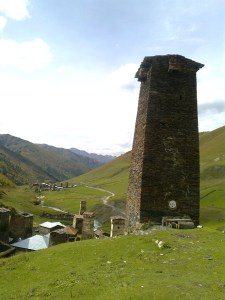 wieże w Ushguli, Swanetia, Gruzja