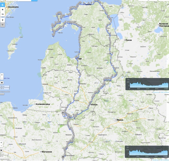 mapa kraje bałtyckie