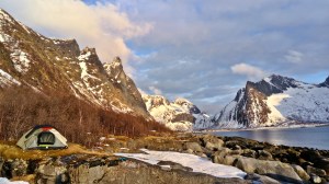 zachód słońca na Ersfjorden, Senja, Norwegia