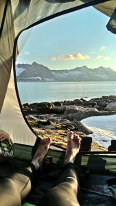 biwak na Ersfjorden, Senja, Norwegia