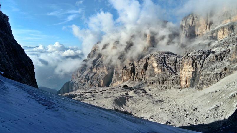 Bocca d'Armi, z widokiem na rifugio Alimonta