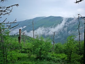 parująca woda z dolin