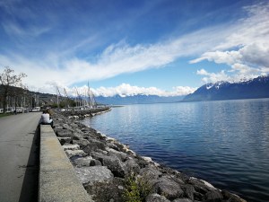 jezioro Genewskie i Alpy