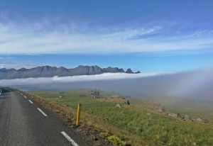 Breiðdalsvík w chmurze
