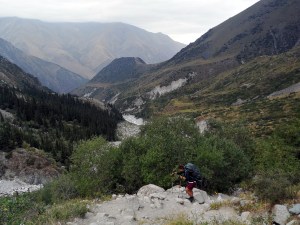 wspinaczka do bazy Racek