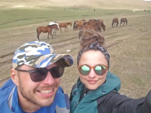 selfie z końmi