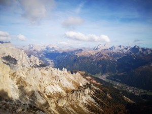 panorama Dolomitów - oddali masyw Marmolady