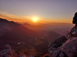zachód słońca z ferraty Masare