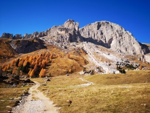 słoneczny poranek w Dolomitach