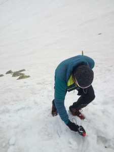 szukanie zasypanego detektorem lawinowym