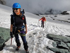 Marta i Kamil na lodowcu