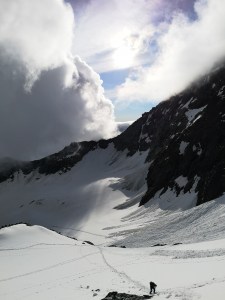 lodowiec widziany z grani