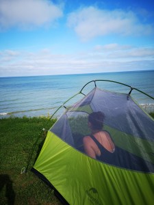 biwak nad klifem Umale, Łotwa