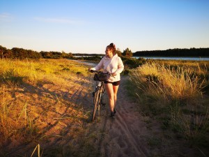 zachód słońca w parku Vilsandi w Estonii