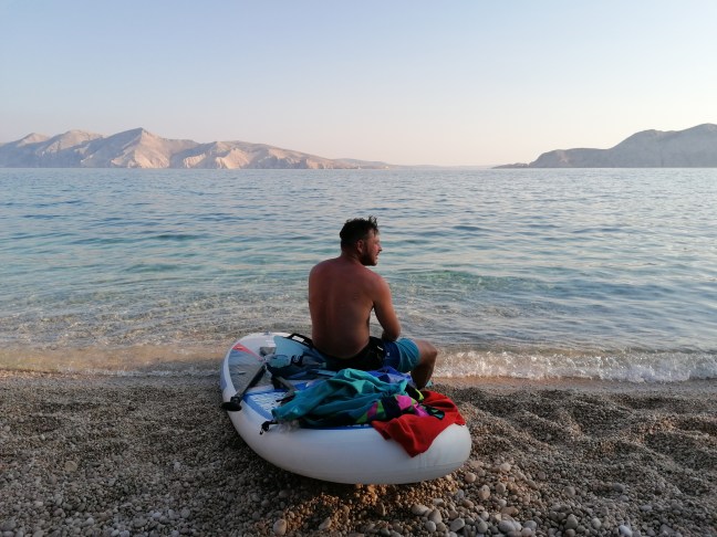 SUPing po zatoce przy Basce