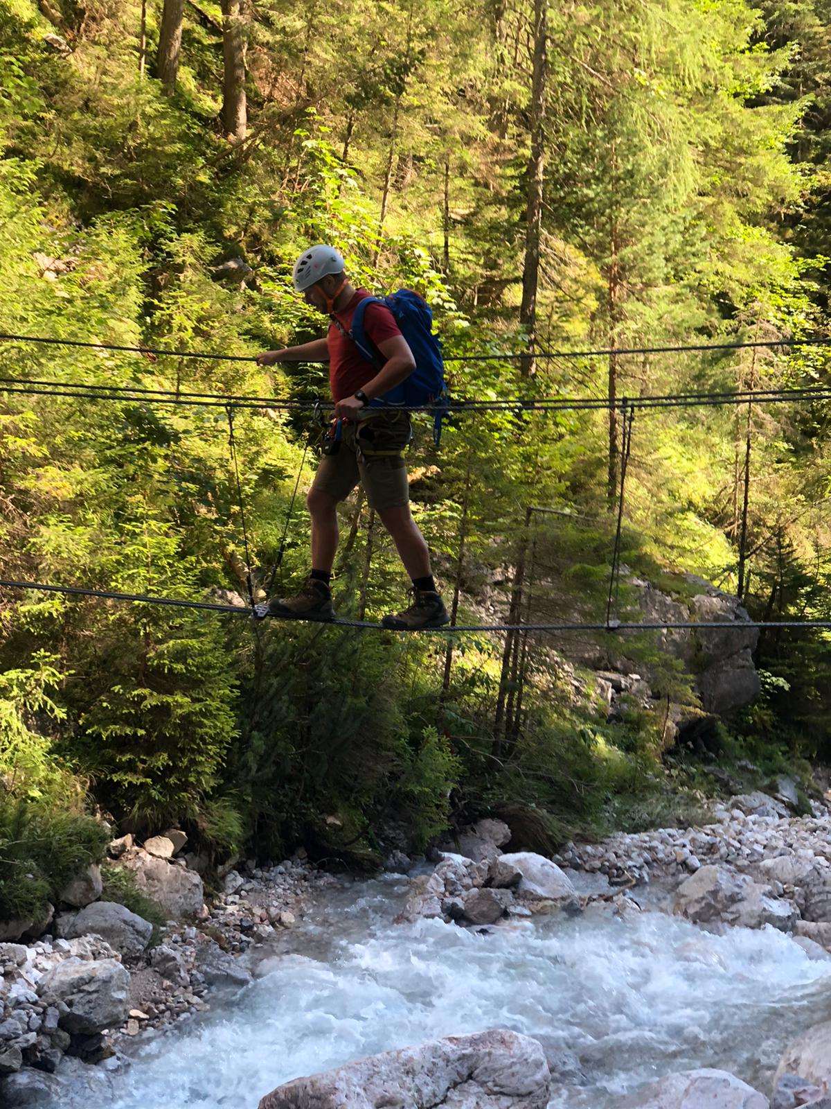 ferrata Hias - pierwszy krok