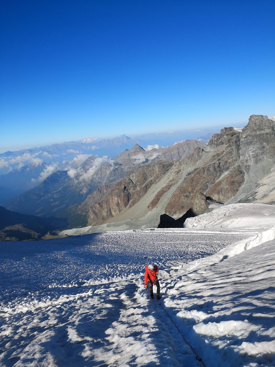 w drodze przez lodowiec na Pollux