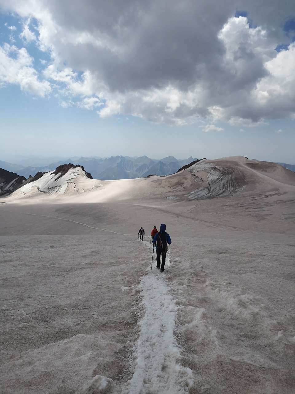 na lodowcu w zespole linowym