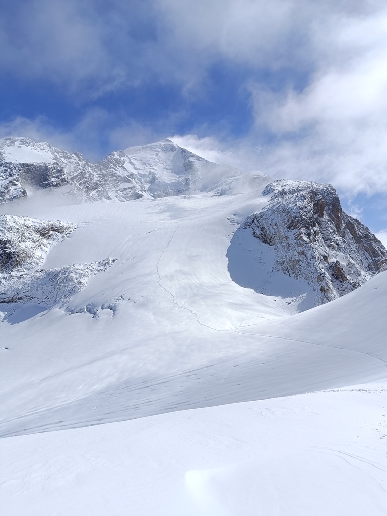 pierwszy lodowiec, stromo pod górę