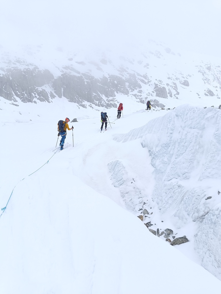 szczeliny lodowca Argentiere